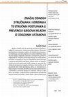 Research paper thumbnail of The Importance of the Relationship Between Care Givers and Beneficiaries and Professional Interventions in the Prevention of Runaways from Residential Care