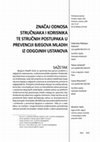 Značaj Odnosa Stručnjaka I Korisnika Te Stručnih Postupaka U Prevenciji Bjegova Mladih Iz Odgojnih Ustanova Cover Page