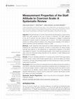 Research paper thumbnail of Measurement Properties of the Staff Attitude to Coercion Scale: A Systematic Review