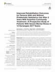 Research paper thumbnail of Improved Rehabilitation Outcomes for Persons With and Without Problematic Substance Use After 2 Years With Assertive Community Treatment—A Prospective Study of Patients With Severe Mental Illness in 12 Norwegian ACT Teams