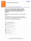 Using a Five-Phase Applied Linguistics Design to Develop a Contextualized Academic Literacy Placement Test for Pre-University Pathway Students Cover Page