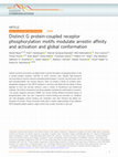 Research paper thumbnail of Distinct G protein-coupled receptor phosphorylation motifs modulate arrestin affinity and activation and global conformation