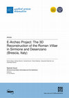 E-Archeo Project: The 3D Reconstruction of the Roman Villae in Sirmione and Desenzano (Brescia, Italy) Cover Page