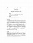 Argument Schemes for Legal Case-based Reasoning Cover Page