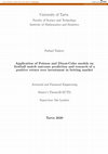 Application of Poisson and Dixon-Coles models on football match outcome prediction and research of a positive return over investment in betting market Cover Page