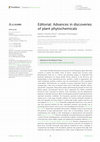 Research paper thumbnail of Editorial: Advances in discoveries of plant phytochemicals