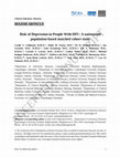 Risk of Depression in People With HIV: A nationwide population-based matched cohort study Cover Page