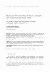 Research paper thumbnail of El proyecto del Camino Real de Cáceres a Trujillo de Fernando Sánchez Pertejo (1792)