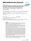 Factors influencing prescribing behaviour of physicians in Greece and Cyprus: results from a questionnaire based survey Cover Page