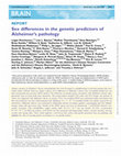 Sex differences in the genetic predictors of Alzheimer’s pathology Cover Page