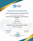 Research paper thumbnail of CERTIFICATE OF PUBLICATION