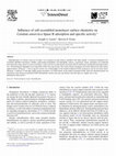 Research paper thumbnail of Influence of self-assembled monolayer surface chemistry on Candida antarctica lipase B adsorption and specific activity