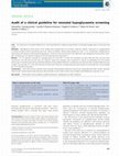 Research paper thumbnail of Audit of a clinical guideline for neonatal hypoglycaemia screening