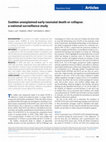 Research paper thumbnail of Sudden unexplained early neonatal death or collapse: a national surveillance study