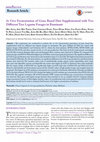 Research paper thumbnail of In Vitro Fermentation of Grass Based Diet Supplemented with Two Different Tree Legume Forages in Ruminant