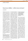 Research paper thumbnail of Suomi juo vieläkin - mihin tietoa tarvitaan?