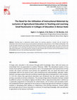 Research paper thumbnail of The Need for the Utilization of Instructional Materials by  Lecturers of Agricultural Education in Teaching and Learning  Small Ruminants in Colleges of Education in Benue State