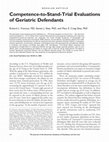 Competence-to-stand-trial evaluations of geriatric defendants Cover Page