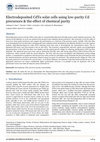 Electrodeposited CdTe solar cells using affordable low-purity cadmium precursor and comparison of the effect of chemical purity Cover Page