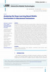 Analyzing the Deep Learning-Based Mobile Environment in Educational Institutions Cover Page