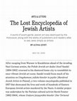 The Lost Encyclopedia of Jewish Artists - Tablet Magazine Cover Page