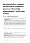 Algemeen methodische voorwaarden voor effectiviteit en de effectiviteitspotentie van Nederlandstalige antipestprogramma's voor het primair onderwijs Cover Page