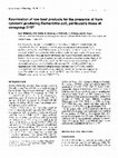 Research paper thumbnail of Examination of raw beef products for the presence of Vero cytotoxin producingEscherichia coli, particularly those of serogroup O157