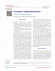 Research paper thumbnail of Tamizaje de las cardiopatías congénitas