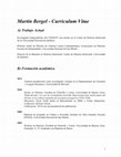 Martín Bergel -Curriculum Vitae Cover Page