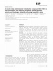 Research paper thumbnail of A novel orally administered trimebutine compound (GIC-1001) is anti-nociceptive and features peripheral opioid agonistic activity and Hydrogen Sulphide-releasing capacity in mice