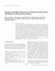 Research paper thumbnail of Intrinsic Tryptophan Fluorescence of Human Serum Proteins and Related Conformational Changes