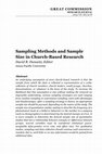 Sampling Methods and Sample Size in Church-Based Research Cover Page