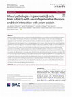 Mixed pathologies in pancreatic β cells from subjects with neurodegenerative diseases and their interaction with prion protein Cover Page