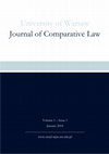 A New Warsaw Journal of Comparative Law. An Item for the Agenda Cover Page