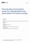 Research paper thumbnail of Free-standing microchamber arrays as a biodegradable drug depot system for implant coatings