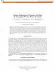 Research paper thumbnail of Surface modification of polylactic acid films by atmospheric pressure plasma treatment