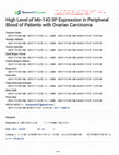 High Level of Mir-142-3P Expression in Peripheral Blood of Patients with Ovarian Carcinoma Cover Page