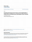 Examining the Socioeconomic Factors on the Double Burden of Undernutrition and Obesity across Sub-Saharan African Countries Cover Page