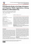 Research paper thumbnail of A Comparative Study on the Usage of Instagram and Snapchat Mobile Applications Among Residents of Ahmedabad City