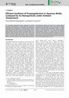 Research paper thumbnail of Efficient Synthesis of Propargylamines in Aqueous Media Catalyzed by Au Nanoparticles under Ambient Temperature