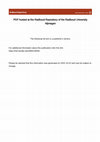 Research paper thumbnail of Governmental response to the COVID-19 pandemic in Long-Term Care residences for older people. Preparedness, responses and challenges for the future. The Netherlands