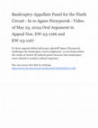 Bankruptcy Appellate Panel for the Ninth Circuit - In re Agnes Niczyporuk - Video of May 23, 2024 Oral Argument in Appeal Nos. EW-23-1166 and EW-23-1167 Cover Page