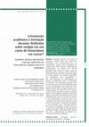 Research paper thumbnail of Letramento acadêmico e formação docente: Reflexões sobre estágio em um curso de licenciatura em Letras