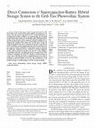 Direct Connection of Supercapacitor–Battery Hybrid Storage System to the Grid-Tied Photovoltaic System Cover Page