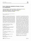 Factors influencing endothelial cell density of corneas for transplantation Cover Page