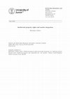 Research paper thumbnail of Intellectual property rights and market integration