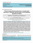 Research paper thumbnail of Threat of agricultural production on woody plant diversity in Tankwidi riparian buffer in the Sudanian Savanna of Ghana