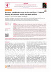 Research paper thumbnail of Prevalent ABO Blood Groups in Alive and Dead COVID-19 Patients: A Systematic Review and Meta-analysis