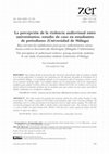 [Artículo] La percepción de la violencia audiovisual entre universitarios: estudio de caso en estudiantes de periodismo (Universidad de Málaga) Cover Page