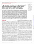 Research paper thumbnail of High particulate iron(II) content in glacially sourced dusts enhances productivity of a model diatom